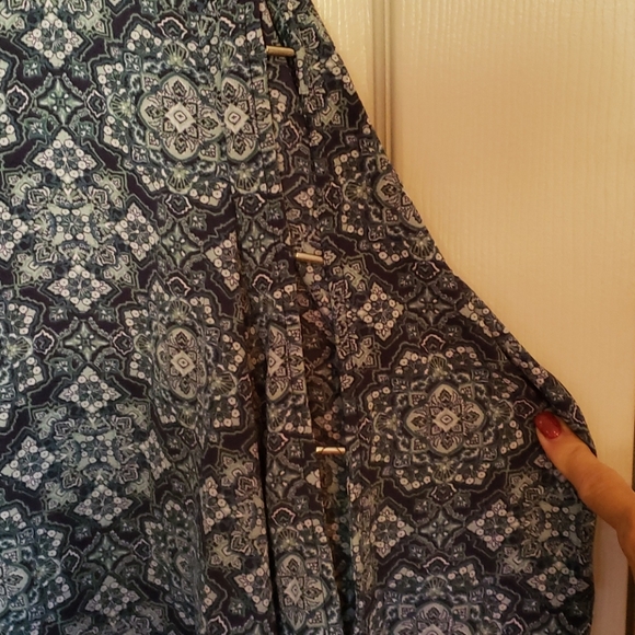 Michael kors blue geometric print top - Picture 3 of 7